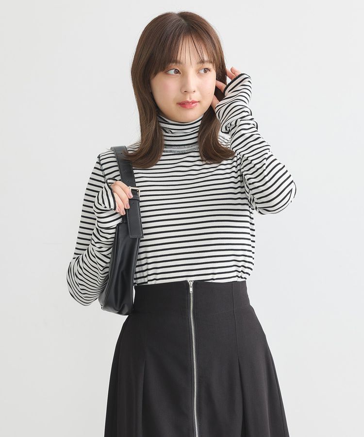 earth music&ecology「リブタートルネックプルオーバー」|Tシャツ・カットソー|