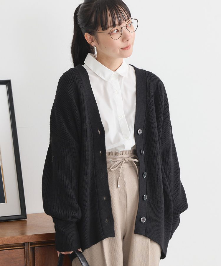 earth music&ecology「アンチピリングVネックカーディガン」|カーディガン|