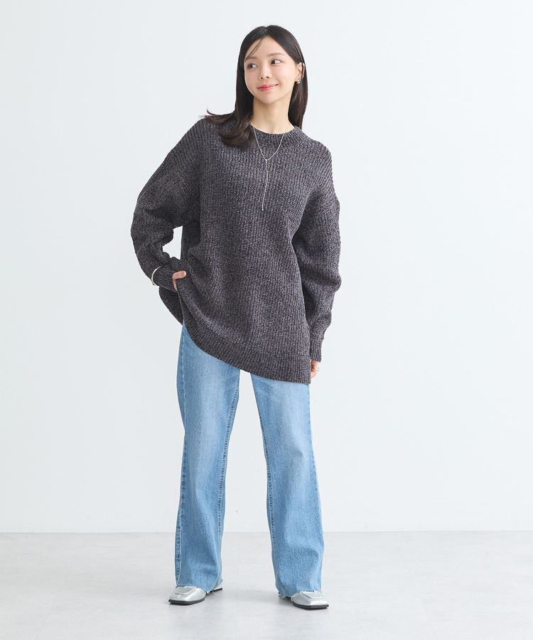 earth music&ecology「シャイニーベロアチュニック」|チュニック|