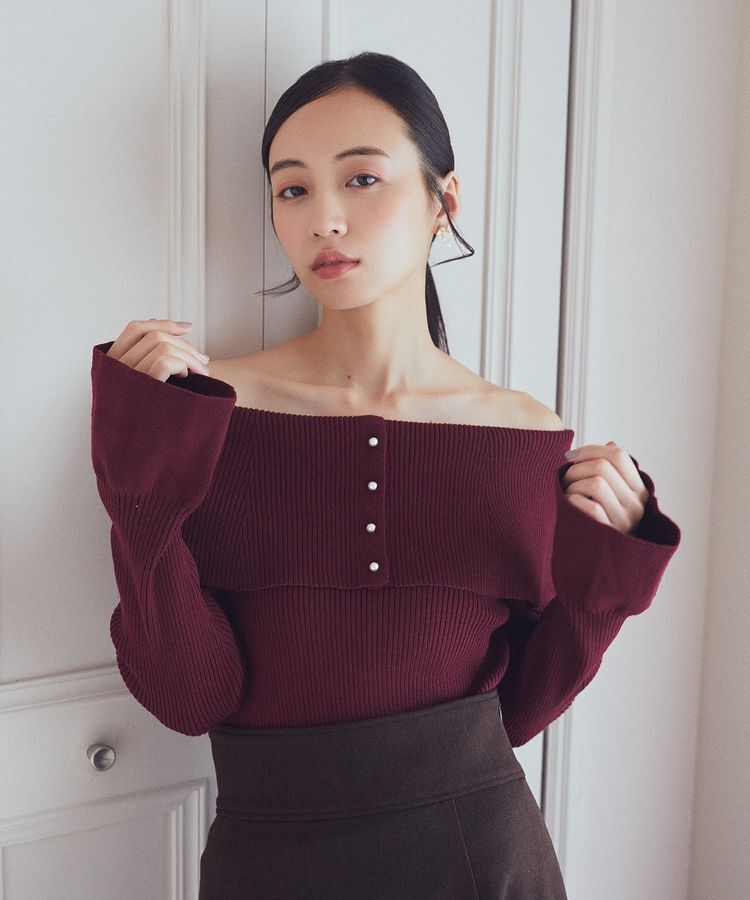 earth music&ecology「2Wayオフショルニットプルオーバー」|ニット・セーター|