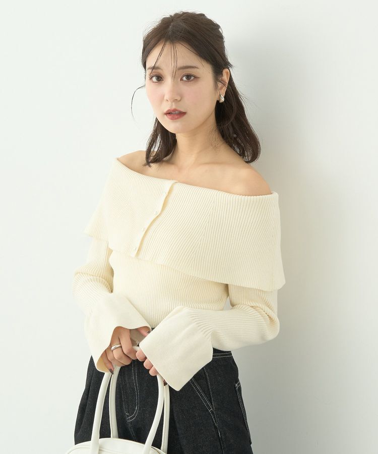 earth music&ecology「2Wayオフショルニットプルオーバー」|ニット・セーター|
