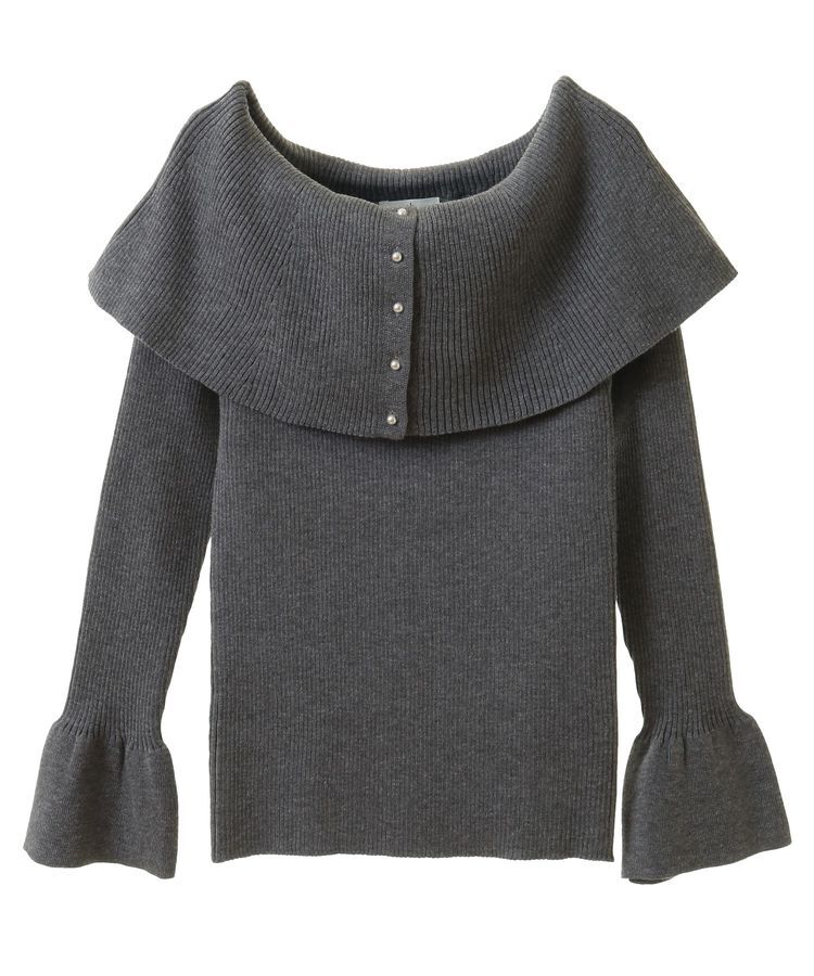 earth music&ecology「2Wayオフショルニットプルオーバー」|ニット・セーター|Gray Mixture