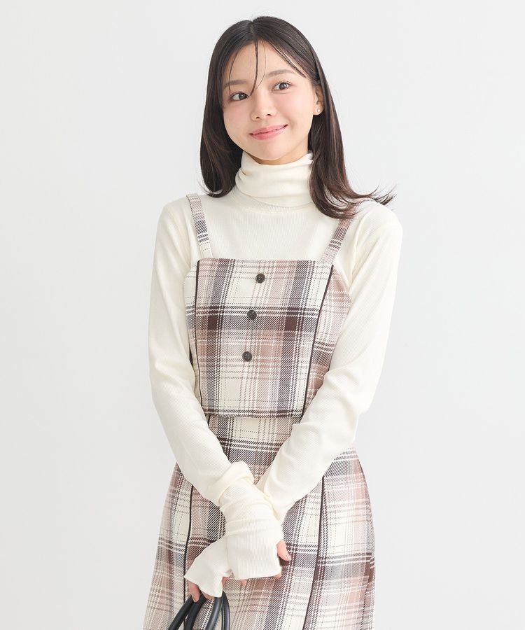 earth music&ecology「コットンツイルチェックビスチェ」|ベスト・ジレ|