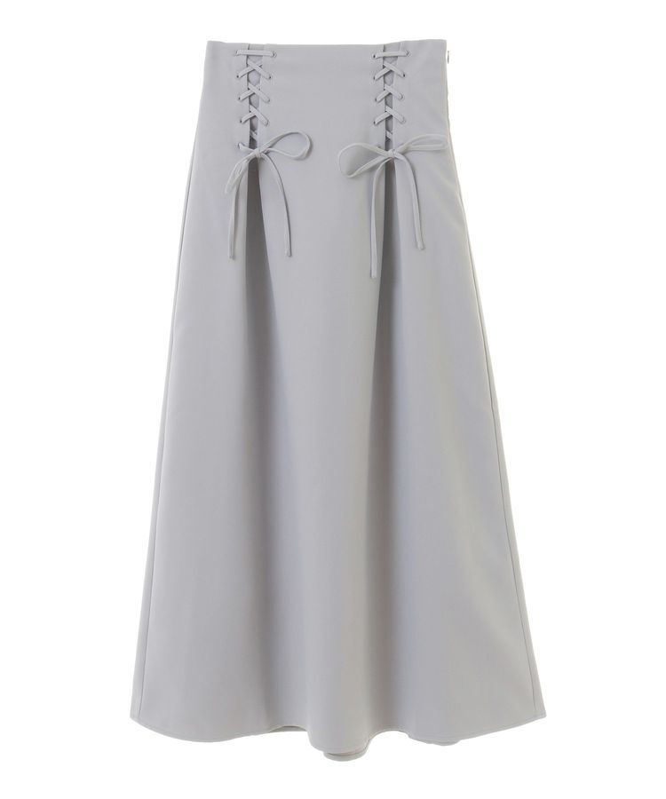 earth music&ecology「レースアップハイウエストスカート」|フレア|