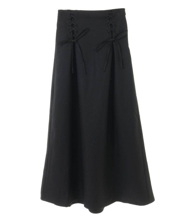 earth music&ecology「レースアップハイウエストスカート」|フレア|