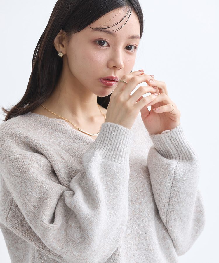 earth music&ecology「ラメグラデーションニットプルオーバー」|ニット・セーター|