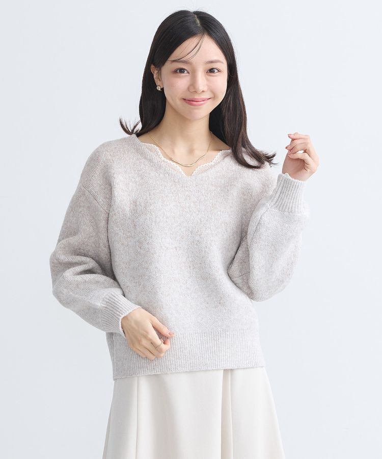 earth music&ecology「ラメグラデーションニットプルオーバー」|ニット・セーター|