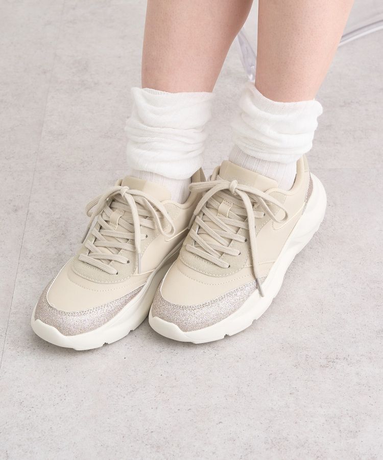 earth music&ecology「ORiental TRaffic グリッタースニーカー」|スニーカー|