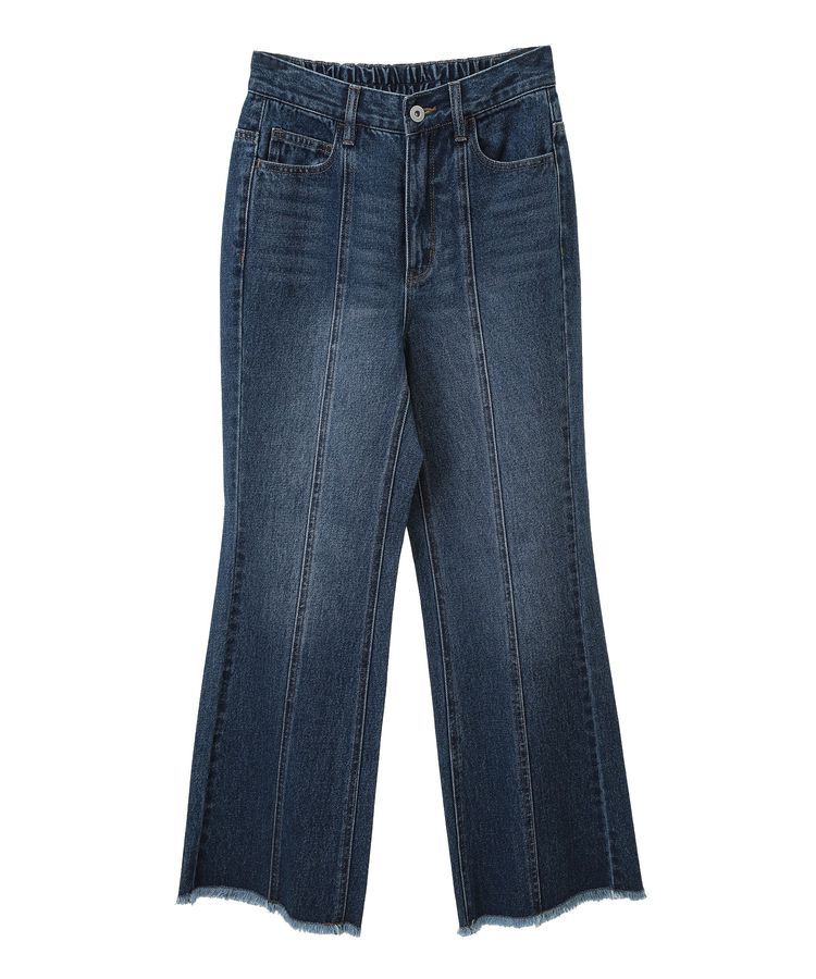 earth music&ecology「フロントシームセミフレアデニムパンツ」|デニム|