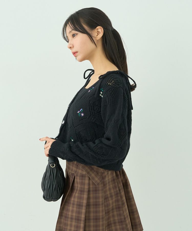 earth music&ecology「SET2点刺繍ビスチェ＋カーディガン」|カーディガン|