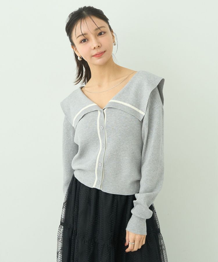 earth music&ecology「ビッグカラーカーディガン」|カーディガン|