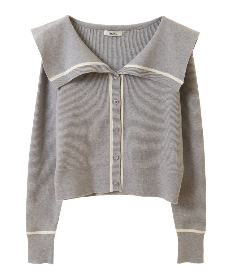 earth music&ecology「ビッグカラーカーディガン」|カーディガン|