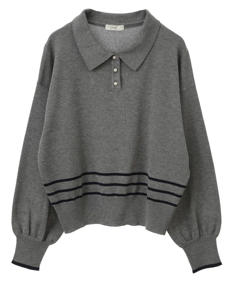 earth music&ecology「パールボタンニットプルオーバー」|ニット・セーター|