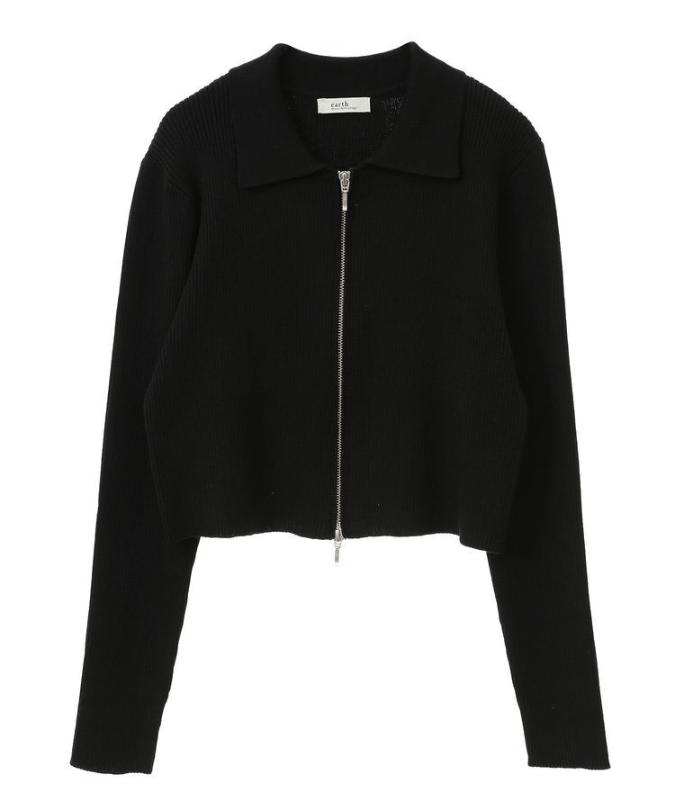 earth music&ecology「Wジップリブカーディガン」|カーディガン|