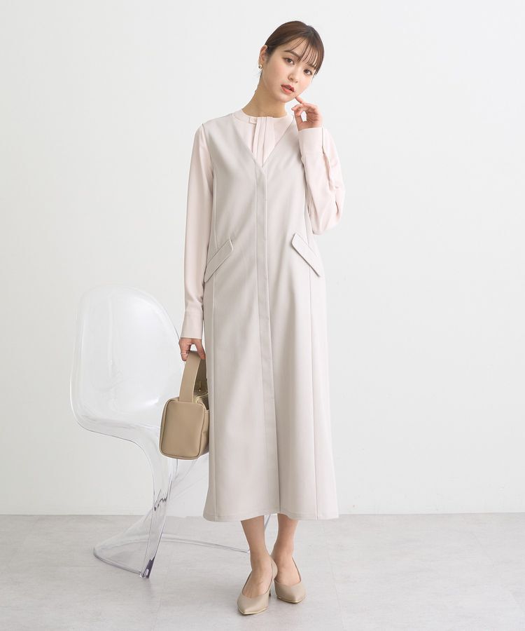 earth music&ecology「ジレワンピース」|ジャンパースカート|