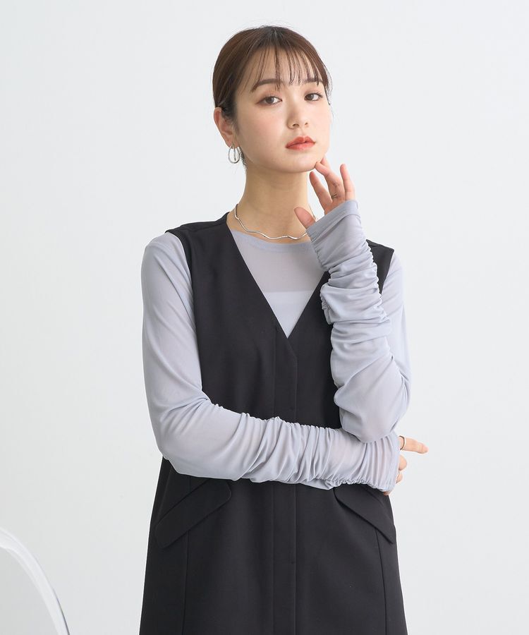 earth music&ecology「ジレワンピース」|ジャンパースカート|