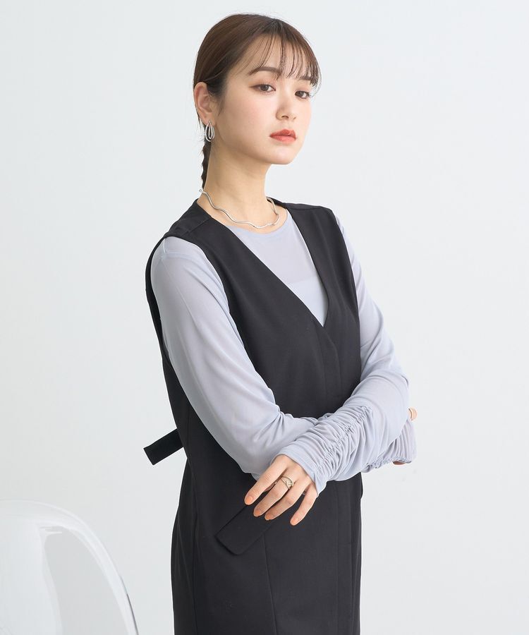 earth music&ecology「ジレワンピース」|ジャンパースカート|