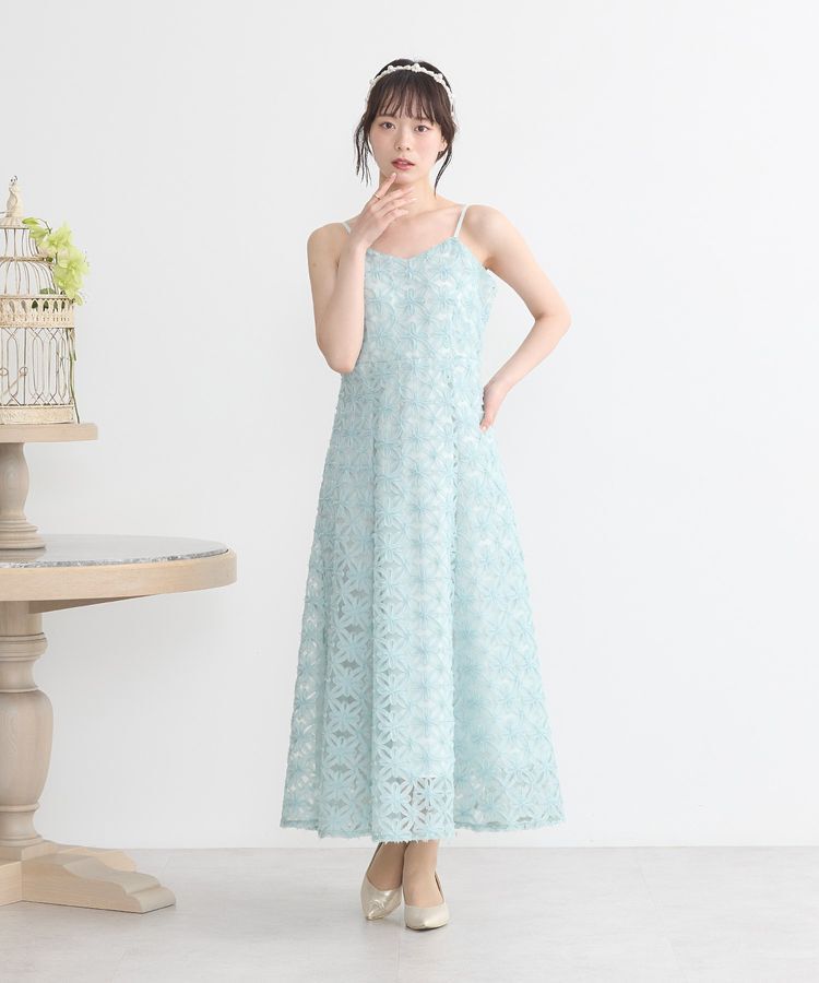 earth music&ecology「SET2点シアーブラウス＋3Dレースワンピース」|ワンピース|