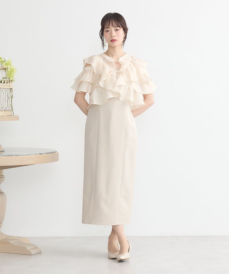 earth music&ecology「SET2点フリルボレロ＋ナローワンピース」|ワンピース|