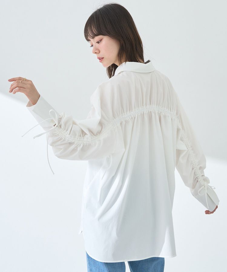 earth music&ecology「バックドロストオーバーシャツ」|シャツ・ブラウス|Off White