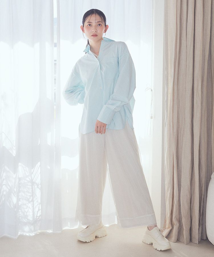 earth music&ecology「バックドロストオーバーシャツ」|シャツ・ブラウス|