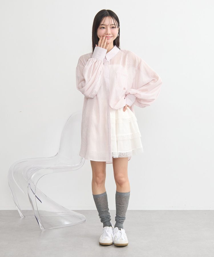 earth music&ecology「バックレースアップシャツ」|シャツ・ブラウス|