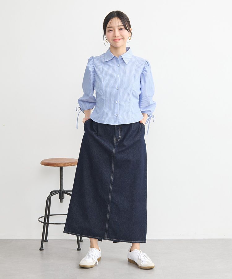 earth music&ecology「パワショルペプラムシャツ」|シャツ・ブラウス|