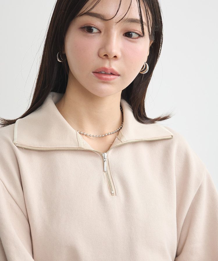 earth music&ecology「ハーフジップラインプルオーバー」|スウェット・ジャージ|