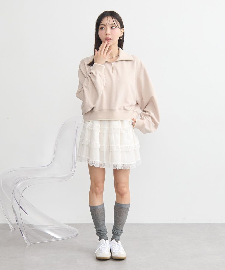 earth music&ecology「ハーフジップラインプルオーバー」|スウェット・ジャージ|