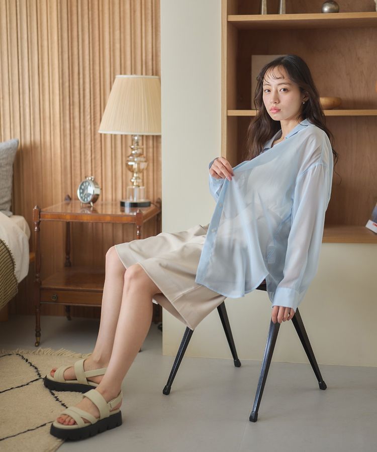 earth music&ecology「シアーシャツ」|シャツ・ブラウス|