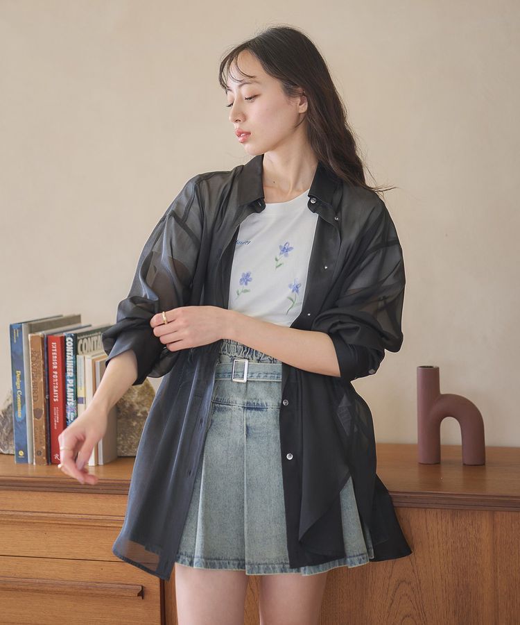 earth music&ecology「シアーシャツ」|シャツ・ブラウス|