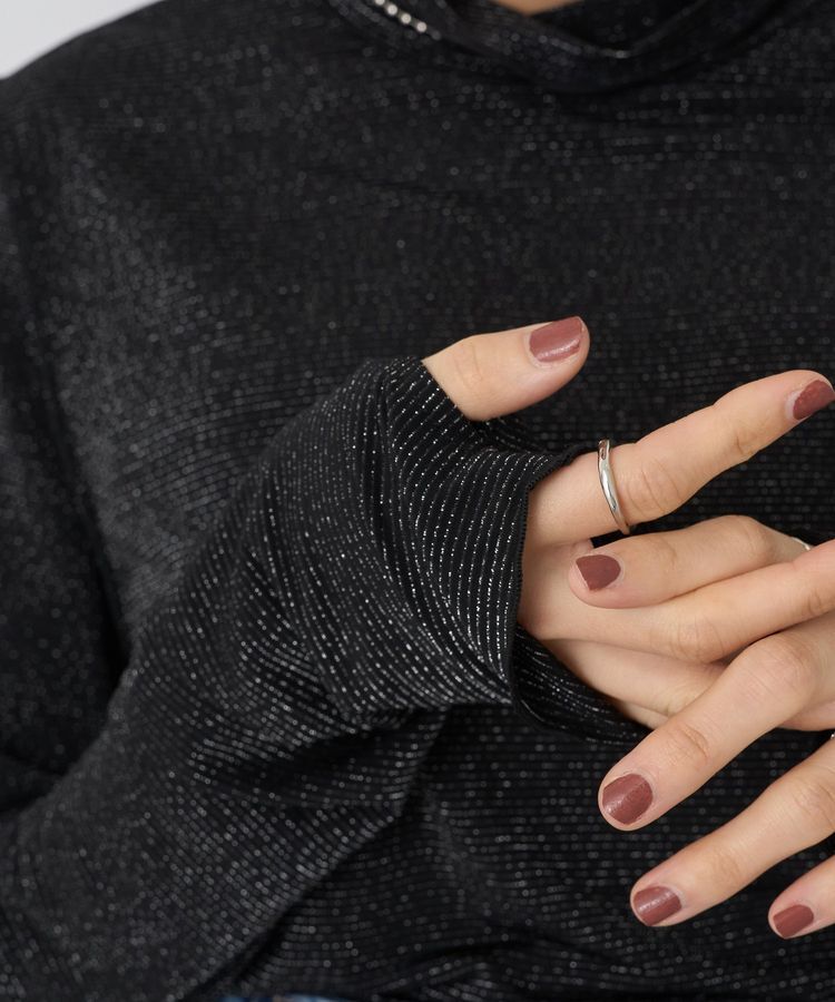 earth music&ecology「シアーラメハイネックプルオーバー」|Tシャツ・カットソー|