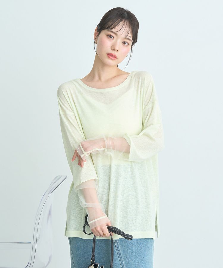 earth music&ecology「ラメシアースリーブプルオーバー」|Tシャツ・カットソー|