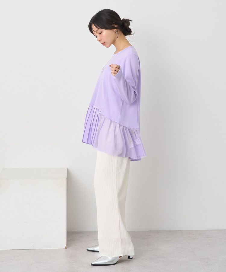 earth music&ecology「プリーツドッキングプルオーバー」|チュニック|