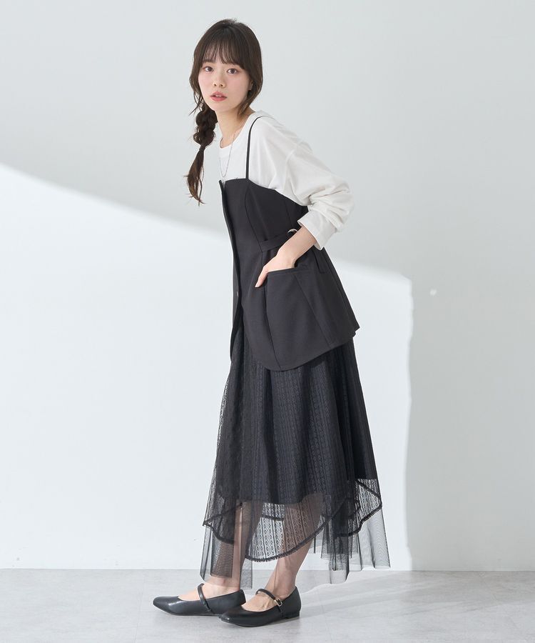 earth music&ecology「フロントボタンビスチェ」|ベスト・ジレ|