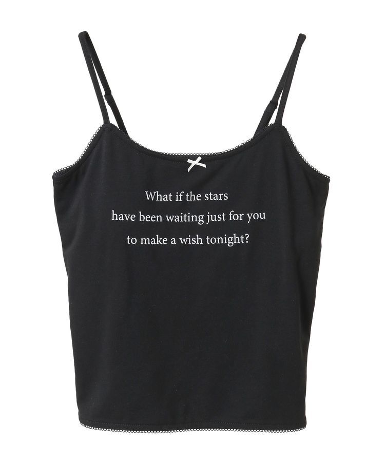 earth music&ecology「メッセージプリントカップ付きキャミソール」|キャミソール|