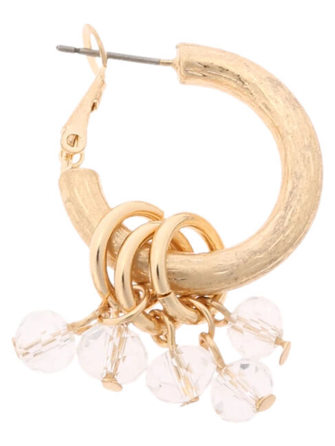  「アシンメトリーピアスA(チェーン&times;クリアビーズ)」|その他|