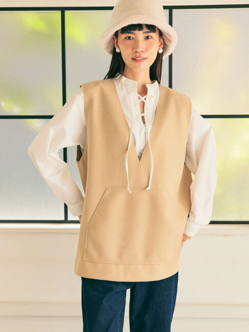  「Vネックポケット付きベスト」|ベスト・ジレ|