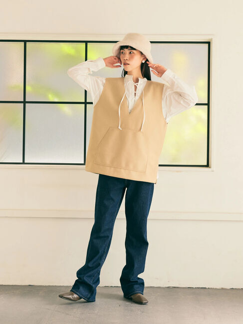  「Vネックポケット付きベスト」|ベスト・ジレ|