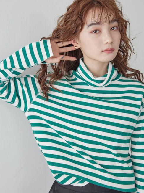  「リブタートルカットプルオーバー」|Tシャツ・カットソー|