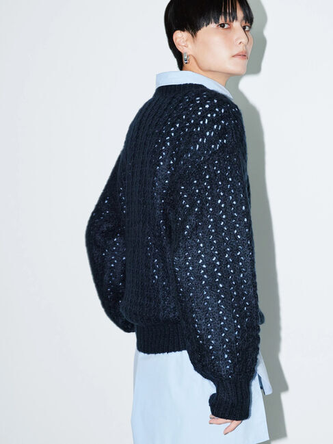  「透かし編みニットプルオーバー」|ニット・セーター|