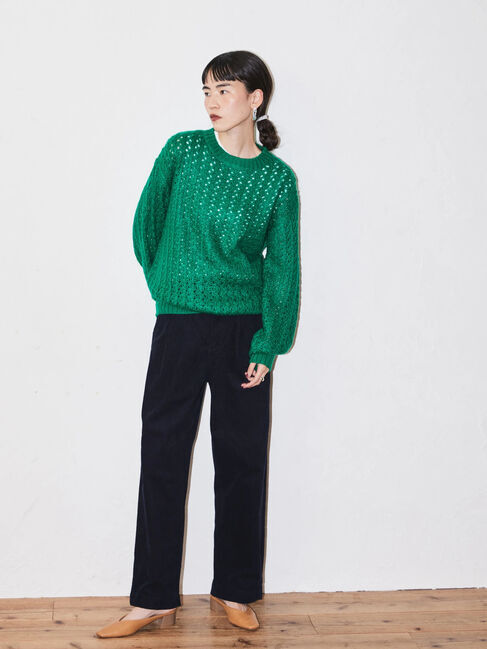  「透かし編みニットプルオーバー」|ニット・セーター|