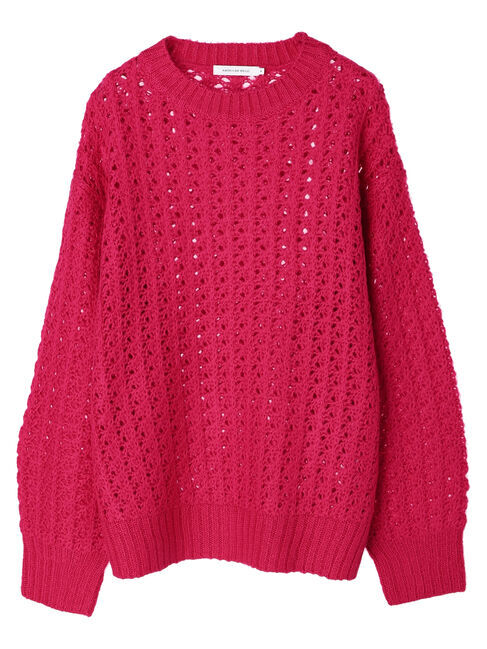  「透かし編みニットプルオーバー」|ニット・セーター|