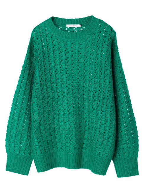  「透かし編みニットプルオーバー」|ニット・セーター|