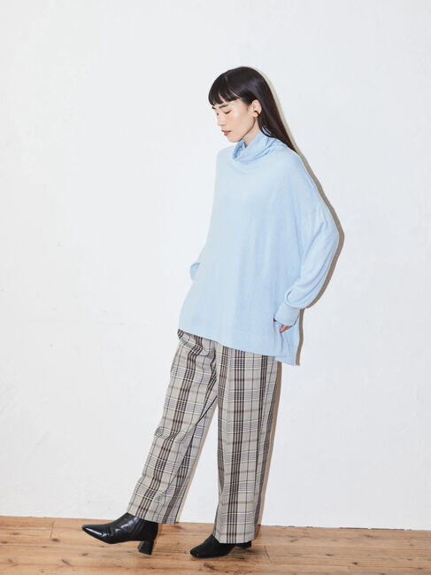  「ソフトタッチタートルニットチュニック」|ニット・セーター|