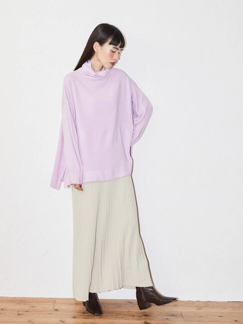  「ソフトタッチタートルニットチュニック」|ニット・セーター|