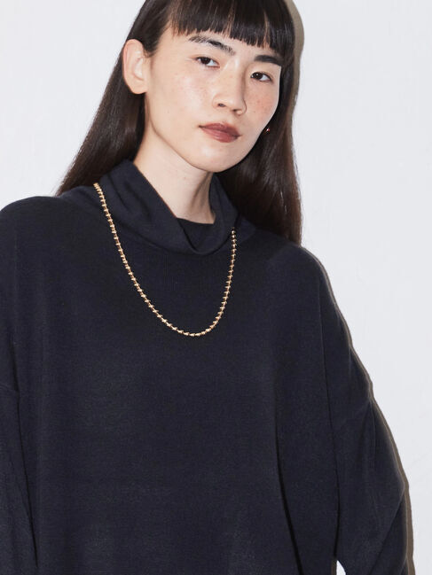  「ソフトタッチタートルニットチュニック」|ニット・セーター|