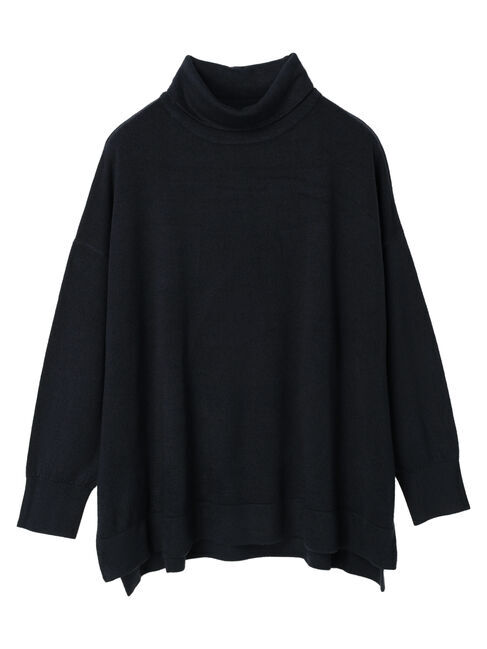  「ソフトタッチタートルニットチュニック」|ニット・セーター|