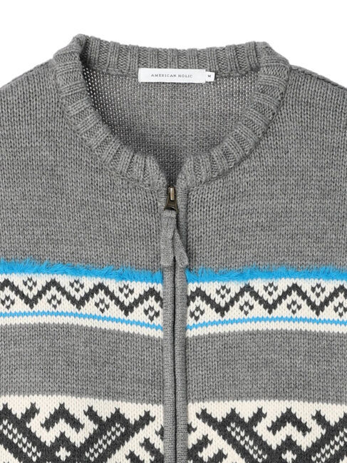  「カウチン柄ニットカーディガン」|カーディガン|