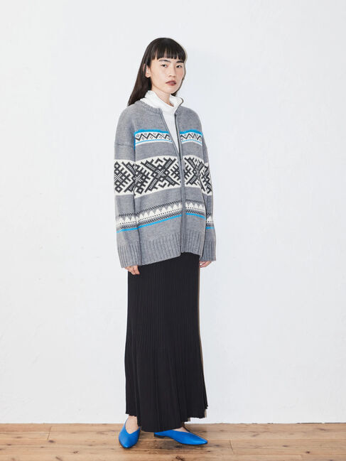  「カウチン柄ニットカーディガン」|カーディガン|